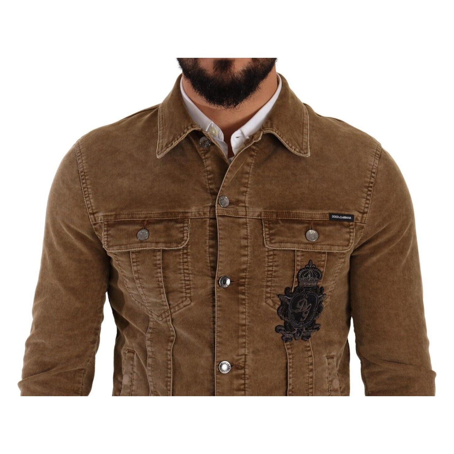 Dolce & Gabbana Elegant Corduroy Logo Jacket Dolce & Gabbana