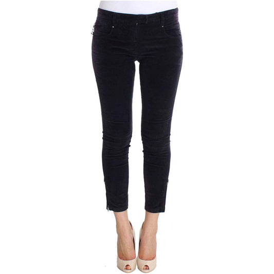 Costume National Purple Cropped Corduroys Jeans Costume National