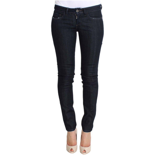 Costume National Blue Cotton Stretch Slim Fit Jeans Costume National
