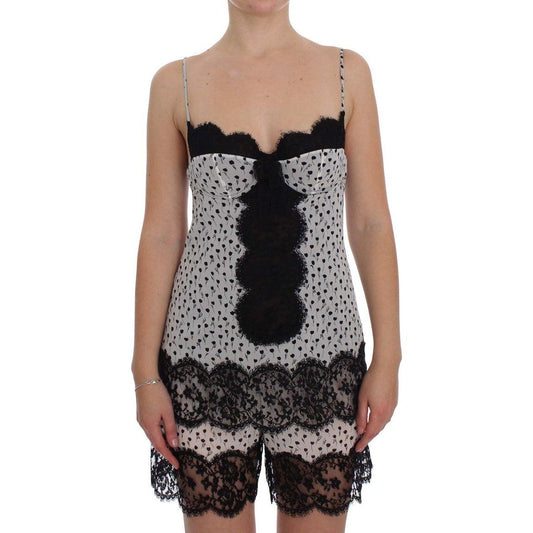 Dolce & Gabbana Black Silk Lace Babydoll Lingerie Top Dolce & Gabbana