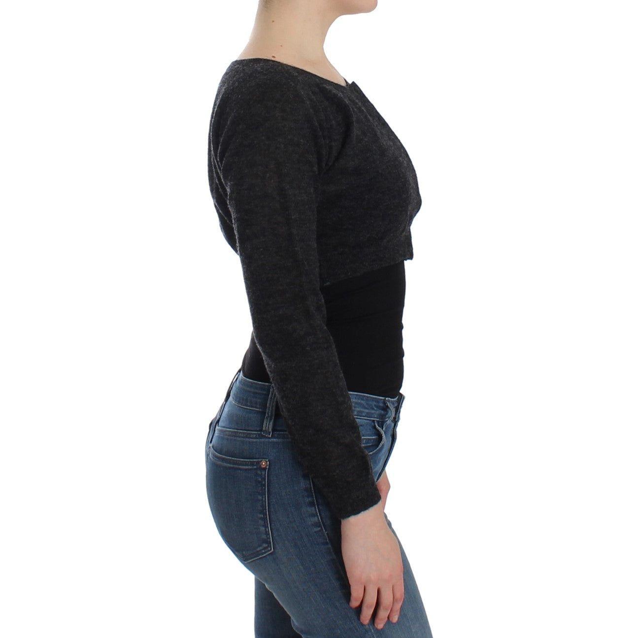 Ermanno Scervino Chic Cropped Alpaca Wool Sweater Ermanno Scervino