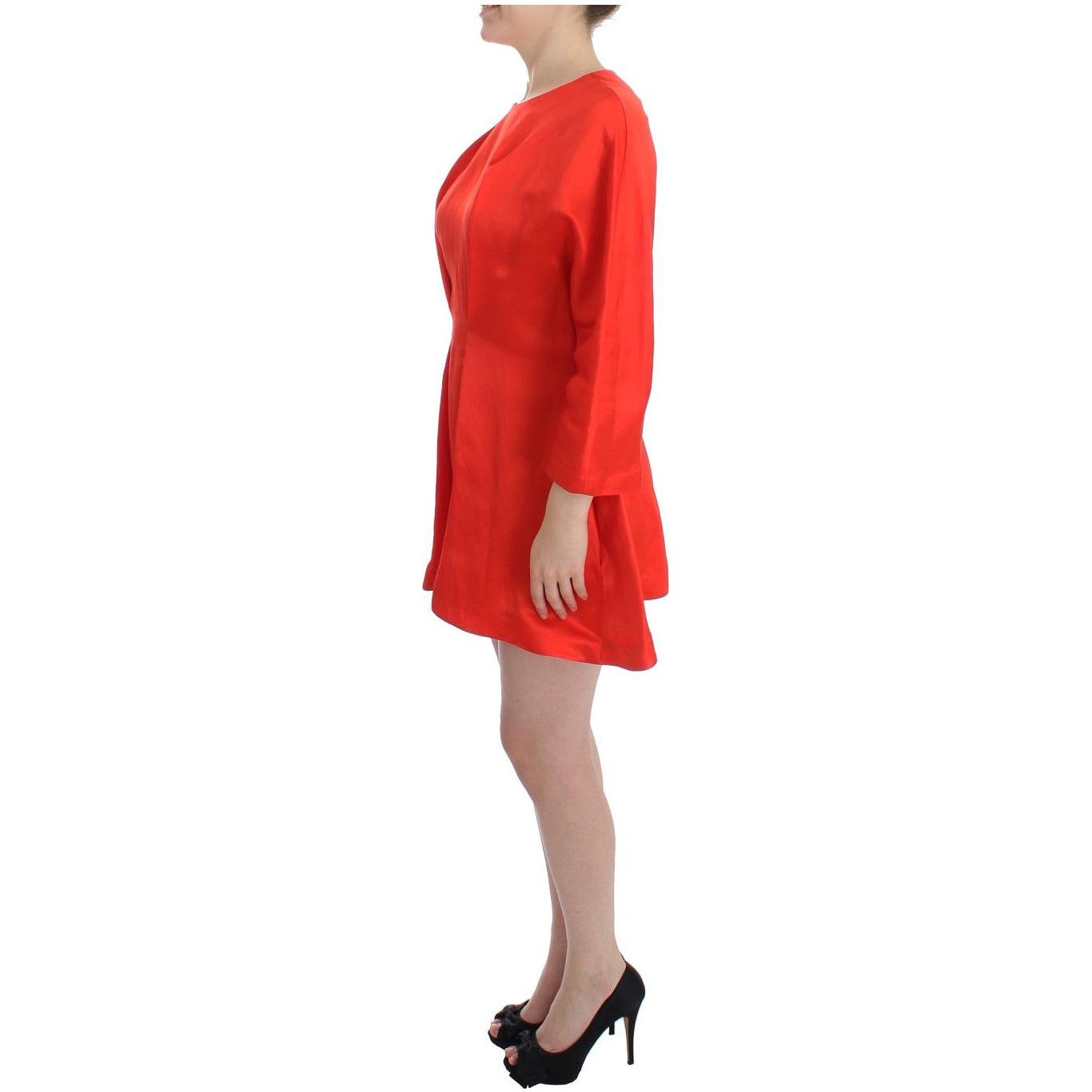 Fyodor Golan Radiant Red Linen Blend Artisan Dress Fyodor Golan