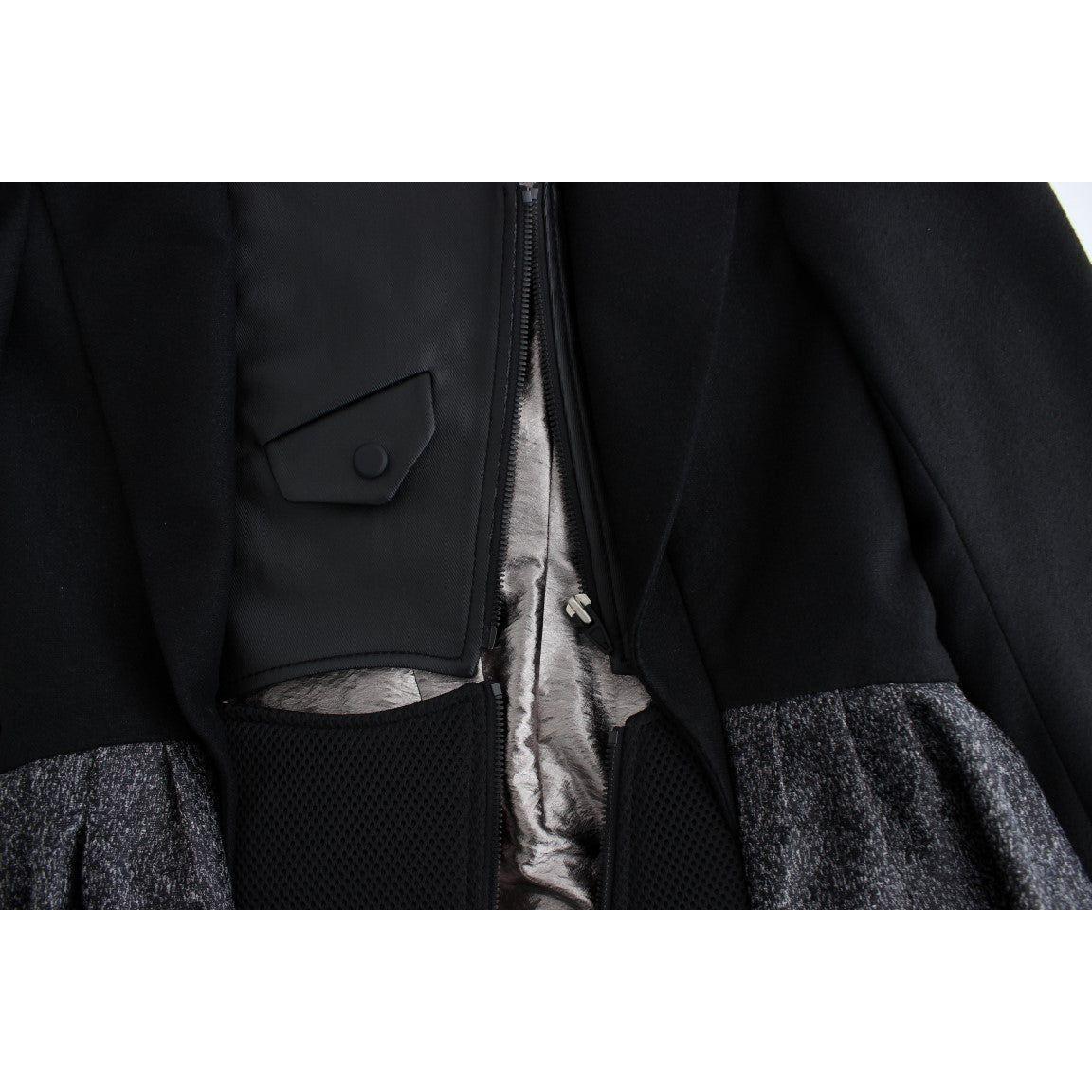 KAALE SUKTAE Elegant Monochrome Zippered Blazer Jacket Coats & Jackets KAALE SUKTAE