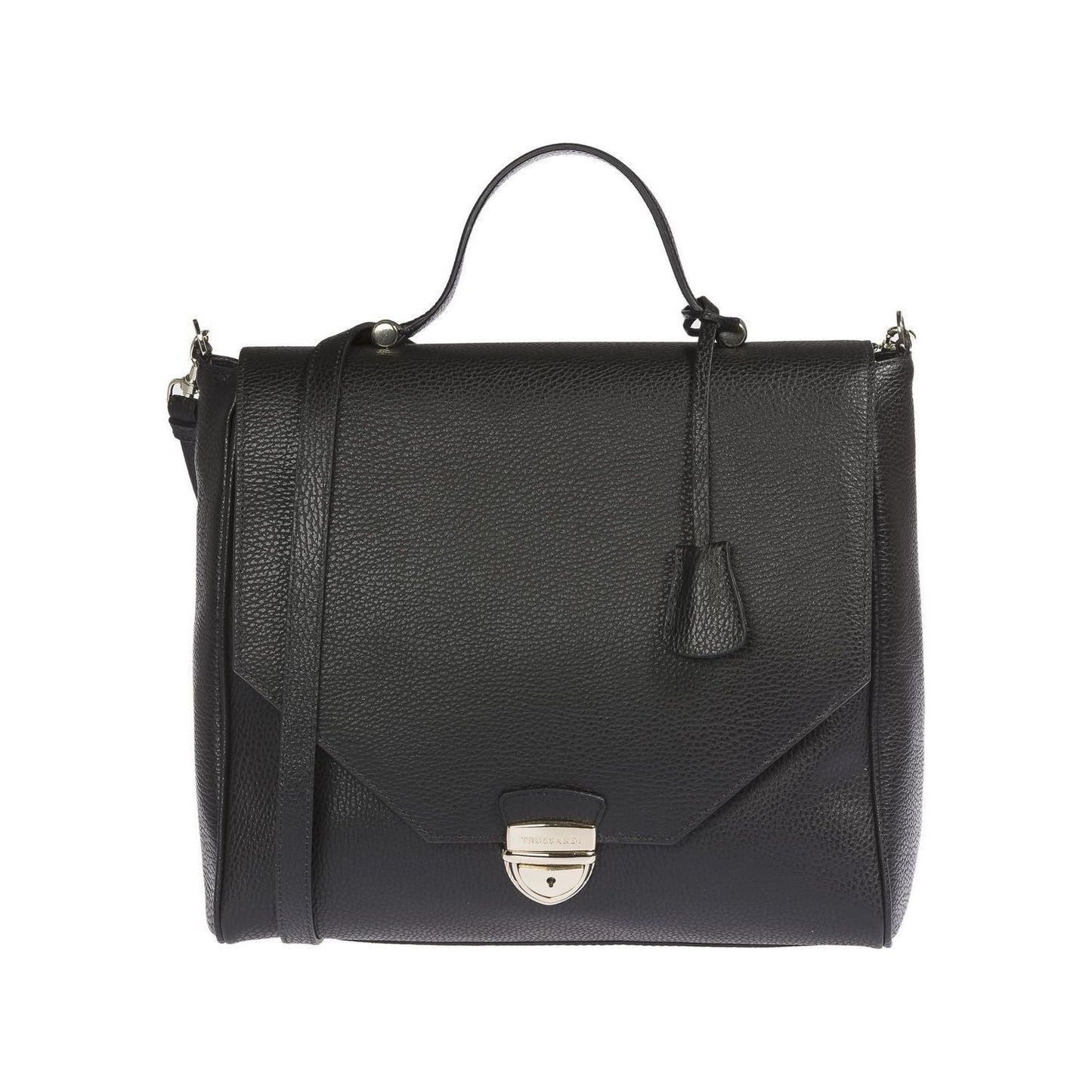 Trussardi Black Leather Women Handbag Trussardi