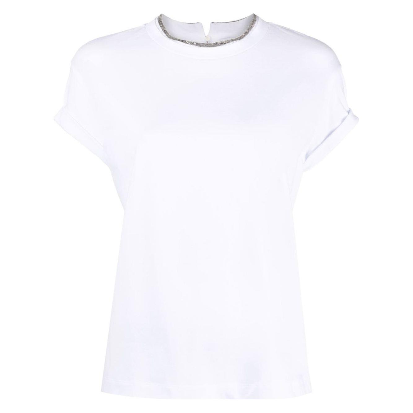 Brunello Cucinelli T-shirts and Polos White Topwear Brunello Cucinelli