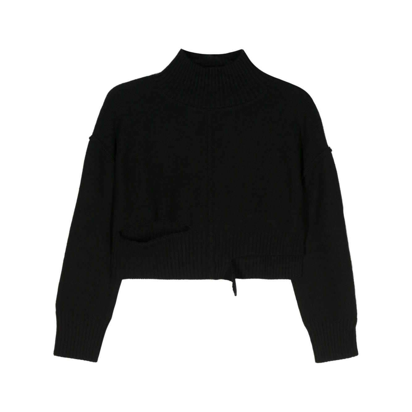 MM6 Maison Margiela Sweaters Black Topwear MM6 Maison Margiela