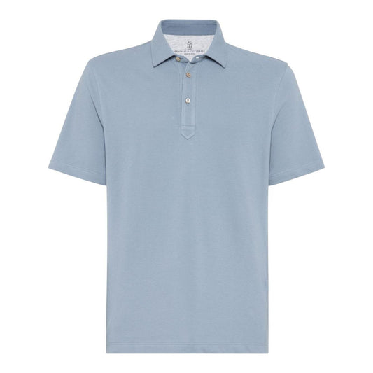 Brunello Cucinelli T-shirts and Polos Clear Blue Topwear Brunello Cucinelli