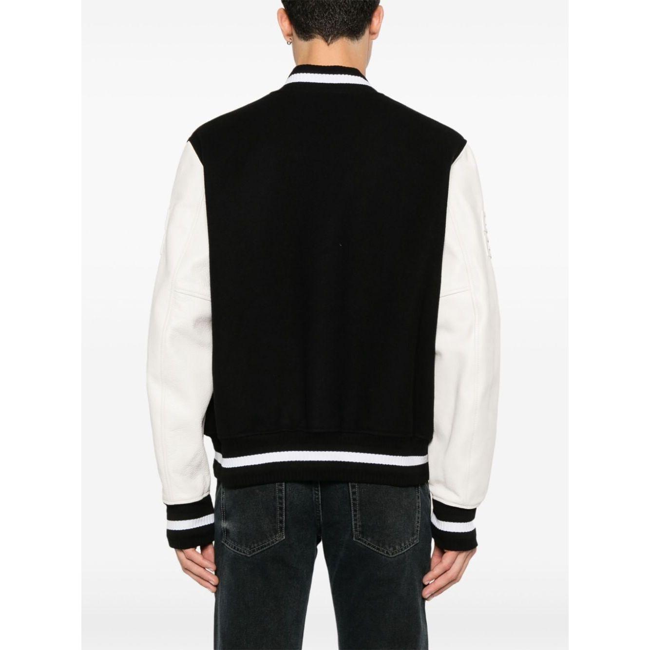 Givenchy varsity jacket logo print Black & White Jackets Givenchy