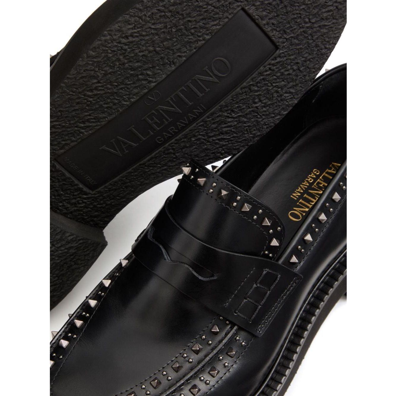 Valentino Garavani Loafers men shoes Black Moccasins Valentino Garavani