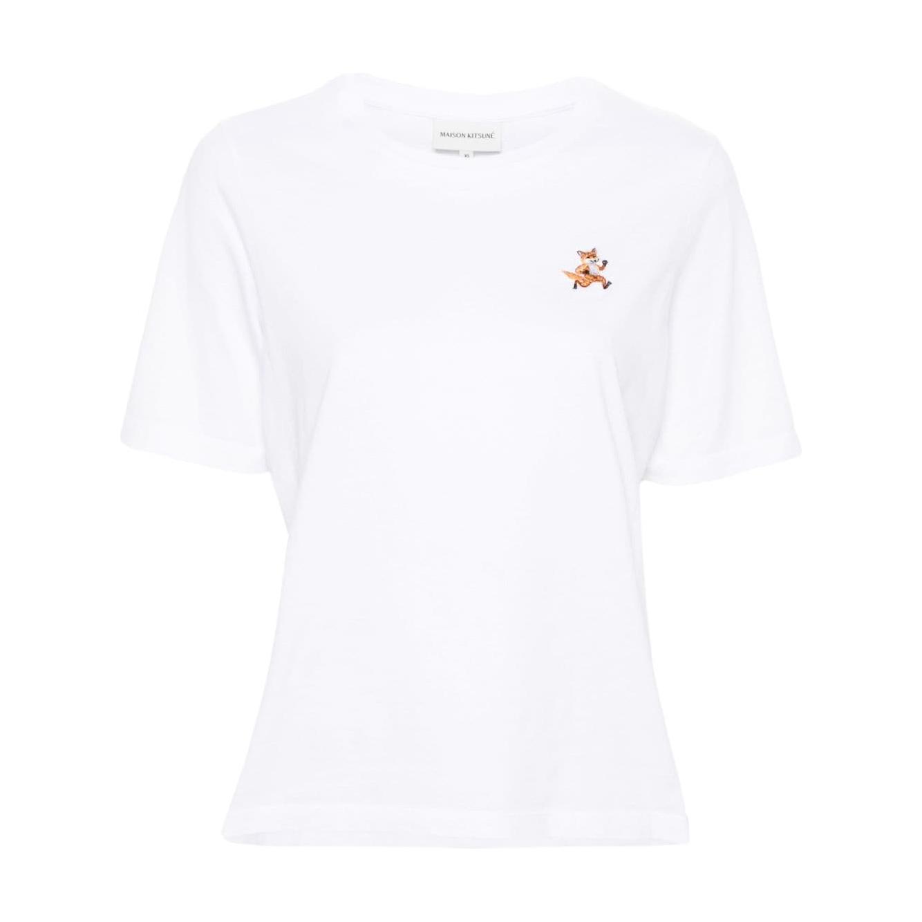 MAISON KITSUNE' T-shirts and Polos White Topwear Maison Kitsune