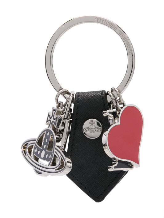 Vivienne Westwood Keychains Black Small Leather Goods Vivienne Westwood