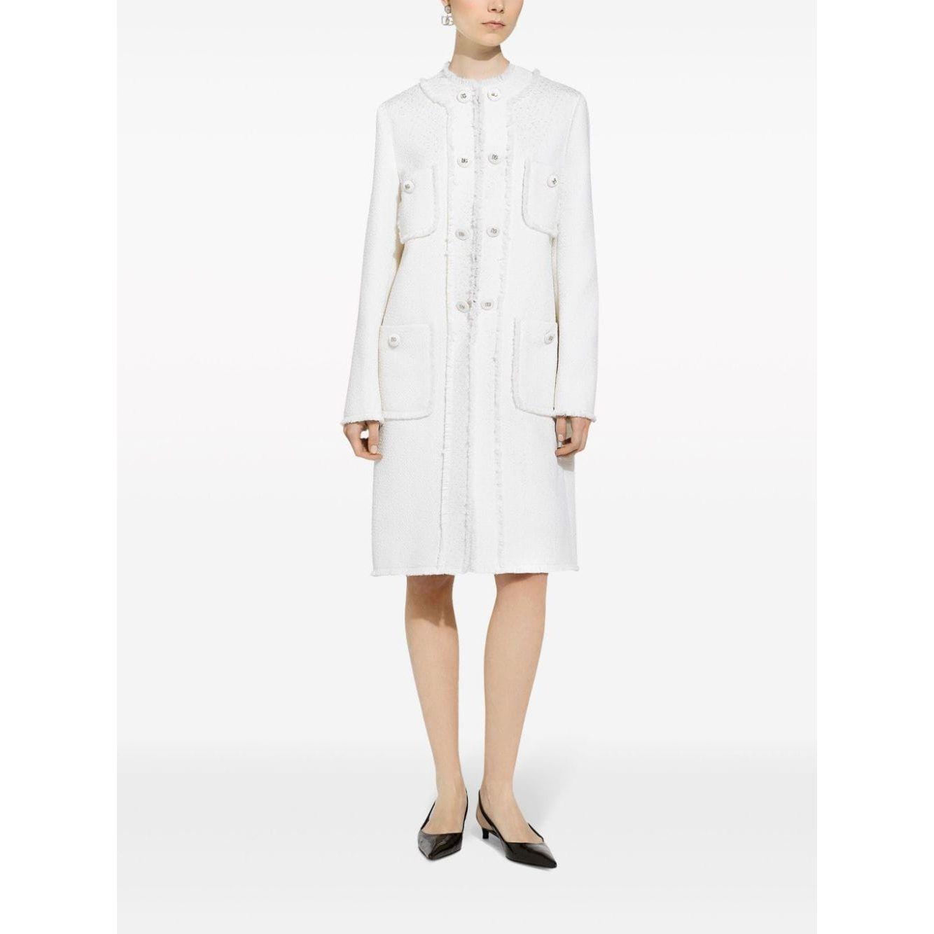 Dolce & Gabbana Coats Cream Jackets Dolce & Gabbana