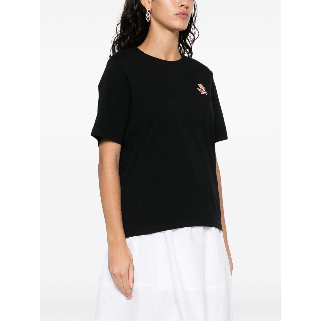 MAISON KITSUNE' T-shirts and Polos Black Topwear Maison Kitsune'