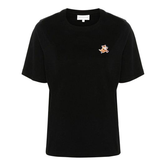 MAISON KITSUNE' T-shirts and Polos Black Topwear Maison Kitsune'