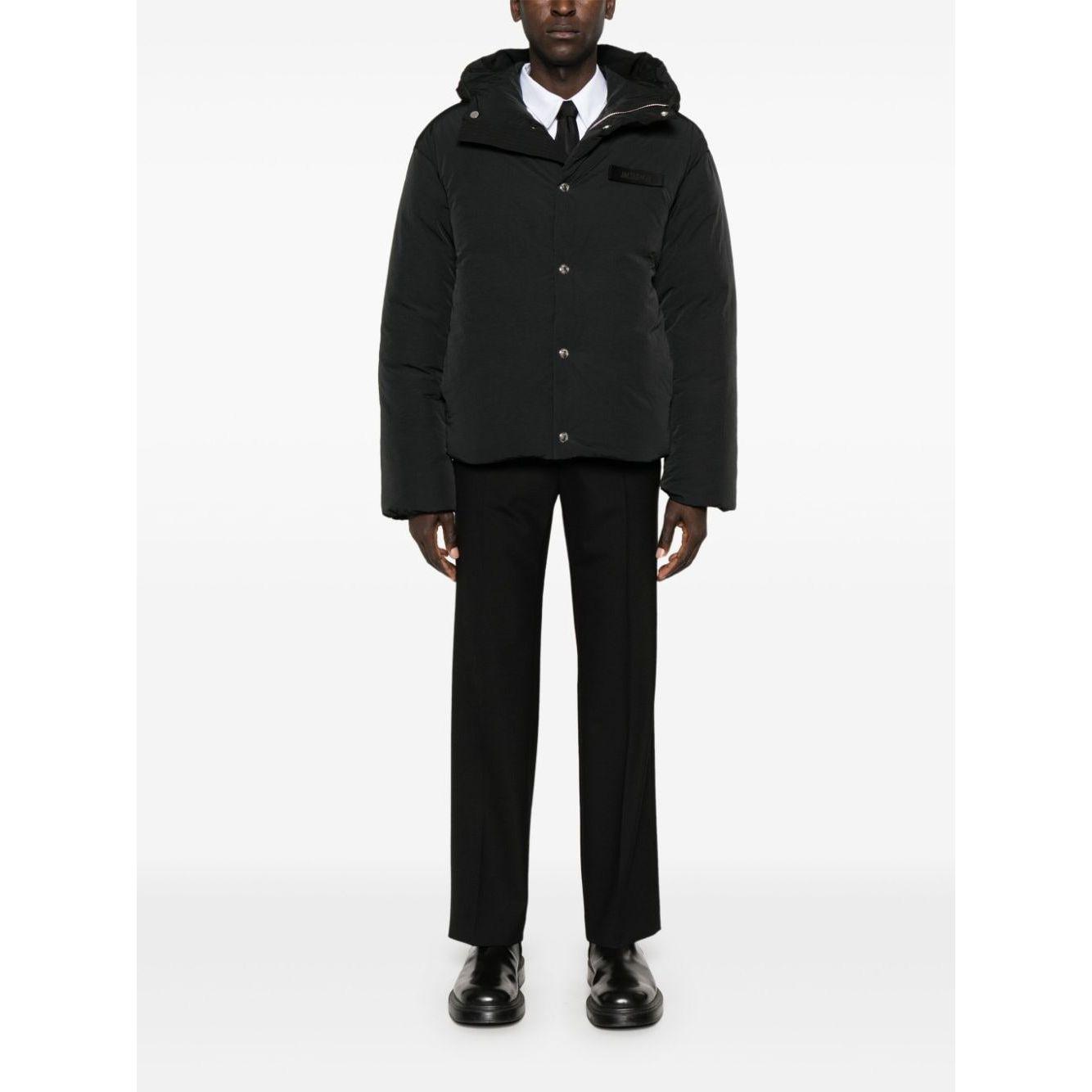 JACQUEMUS black shell padded design men Coats Jackets JACQUEMUS