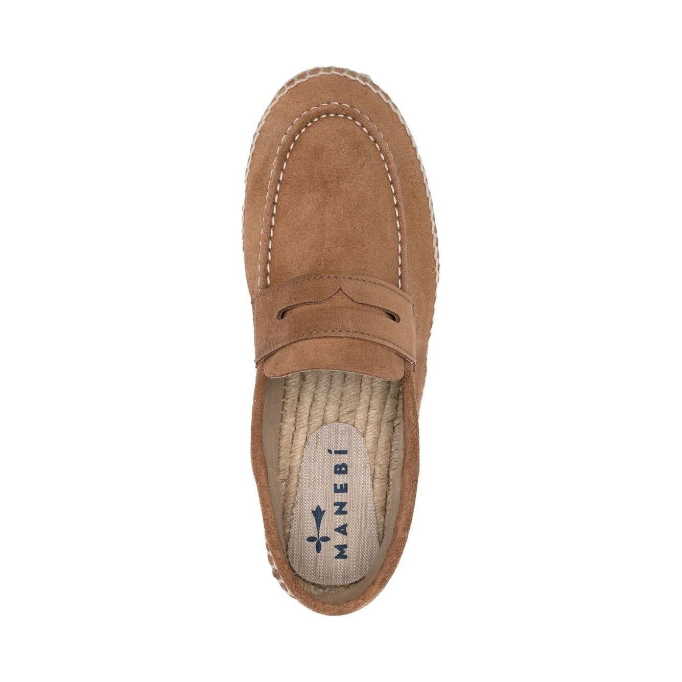 MANEBI Flat shoes Brown Moccasins Manebi