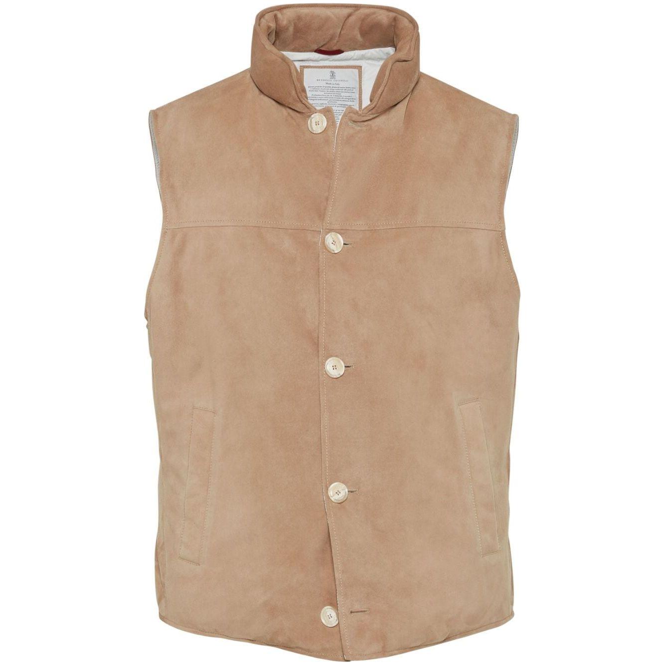 Brunello Cucinelli Jackets Beige Vests Brunello Cucinelli