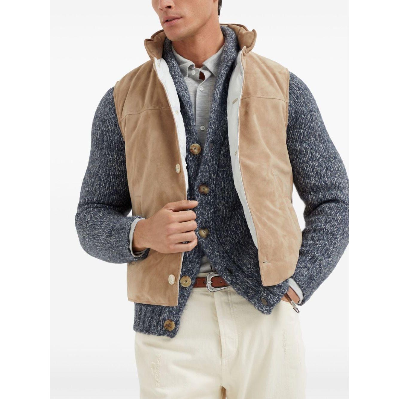 Brunello Cucinelli Jackets Beige Vests Brunello Cucinelli