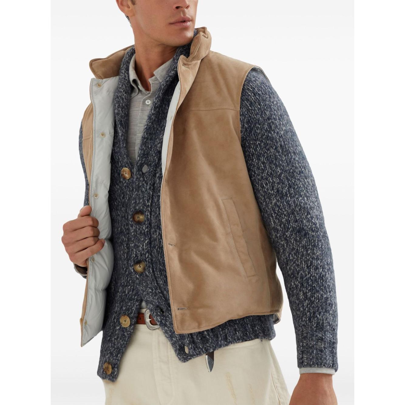 Brunello Cucinelli Jackets Beige Vests Brunello Cucinelli