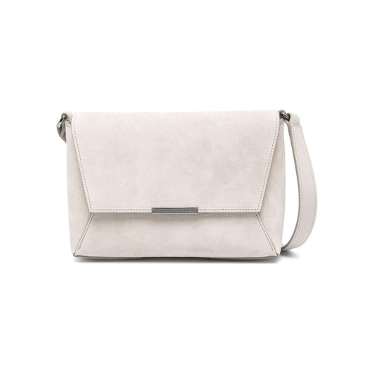 Brunello Cucinelli suede signature Monili chain Shoulder Bag Light Grey Shoulder Brunello Cucinelli