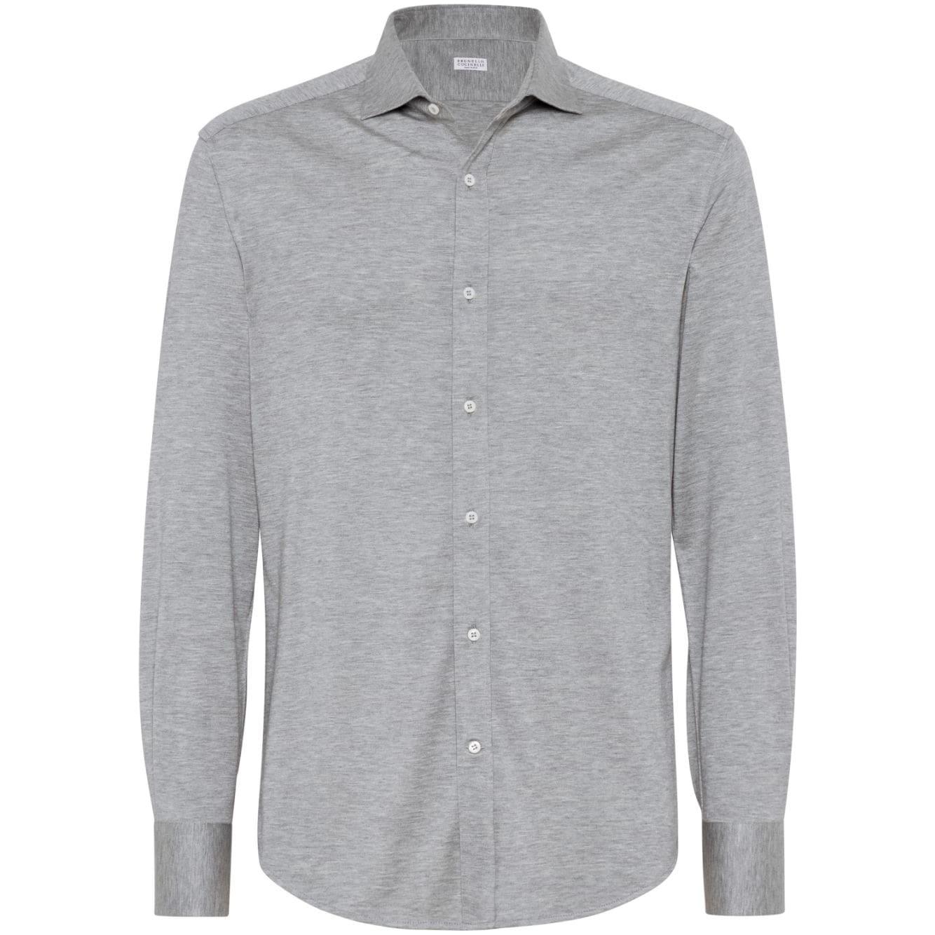 Brunello Cucinelli Shirts Light Grey Shirts Brunello Cucinelli