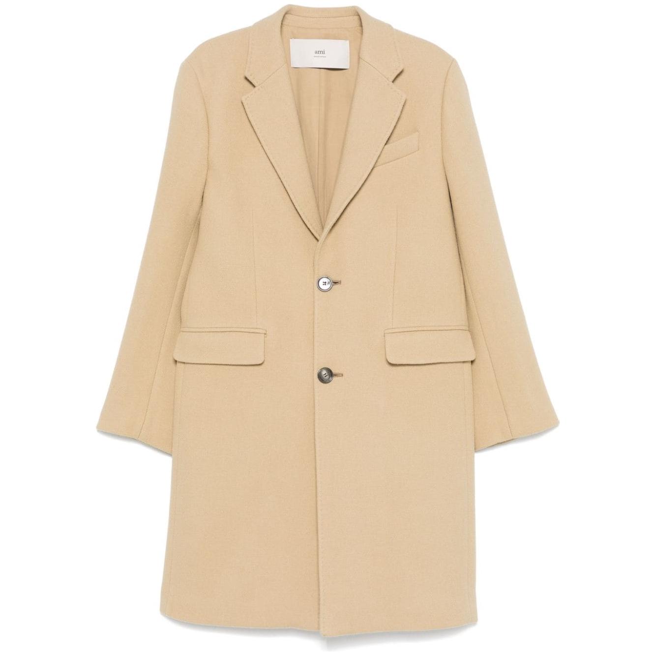 Ami Paris virgin wool men Coats Beige Jackets Ami Paris