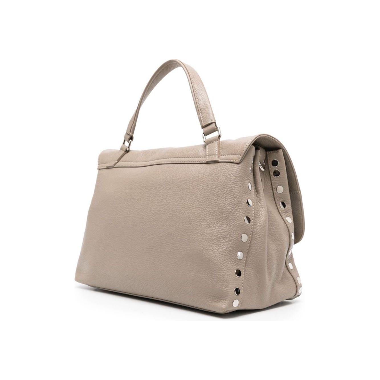 Zanellato grey calf leather grained texture Handbag Handbag Zanellato