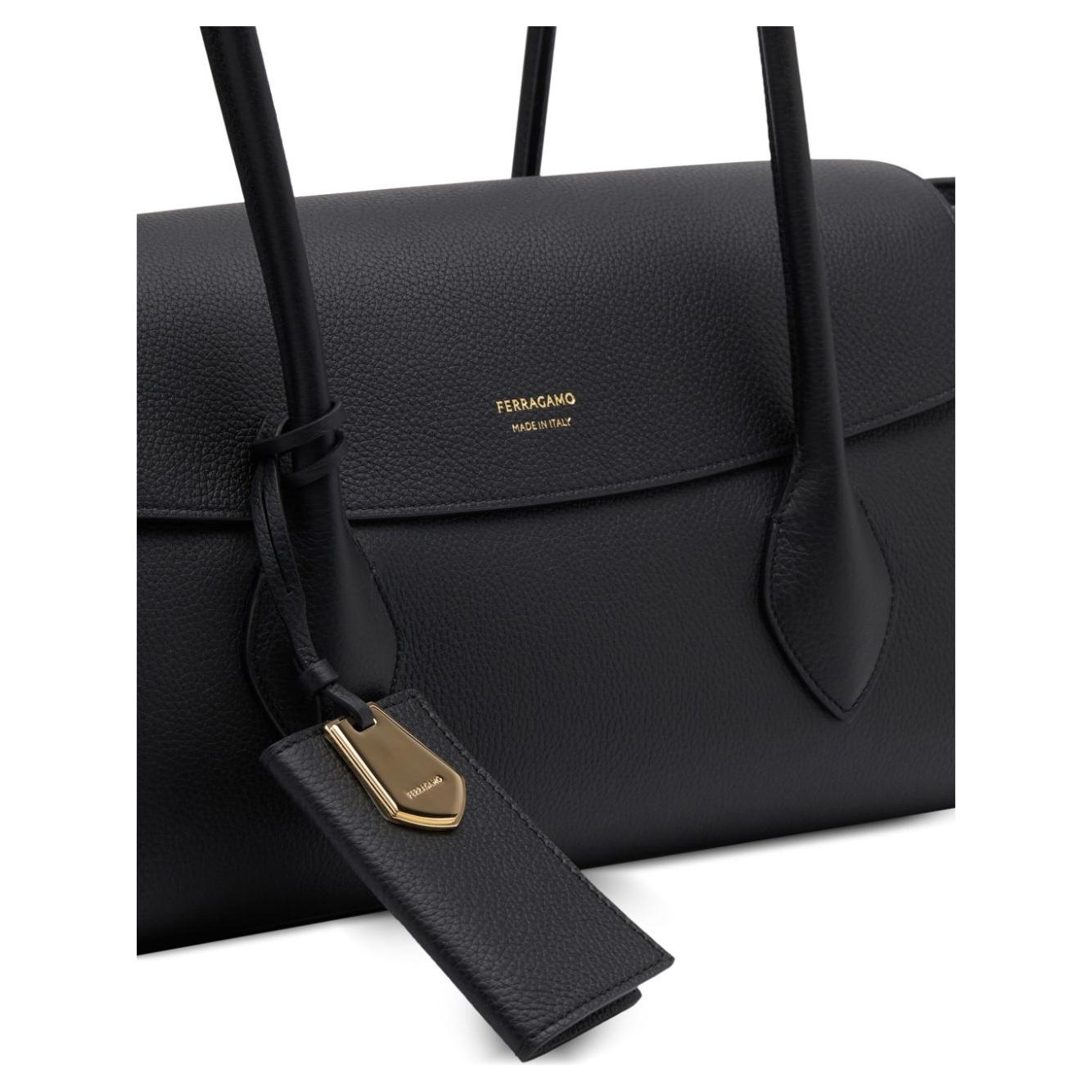 Ferragamo East-West Tote Bag Black Shopper Ferragamo