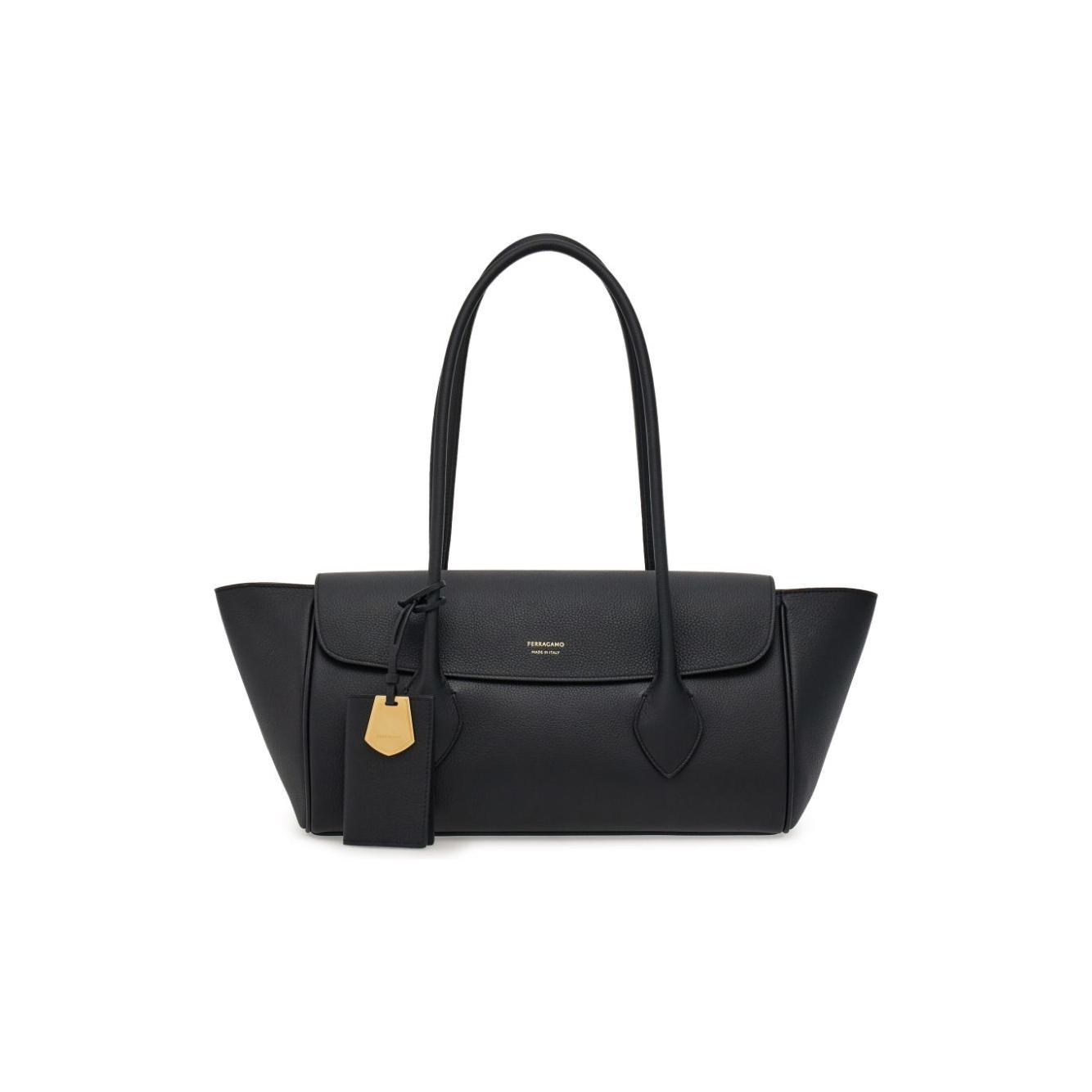 Ferragamo East-West Tote Bag Black Shopper Ferragamo