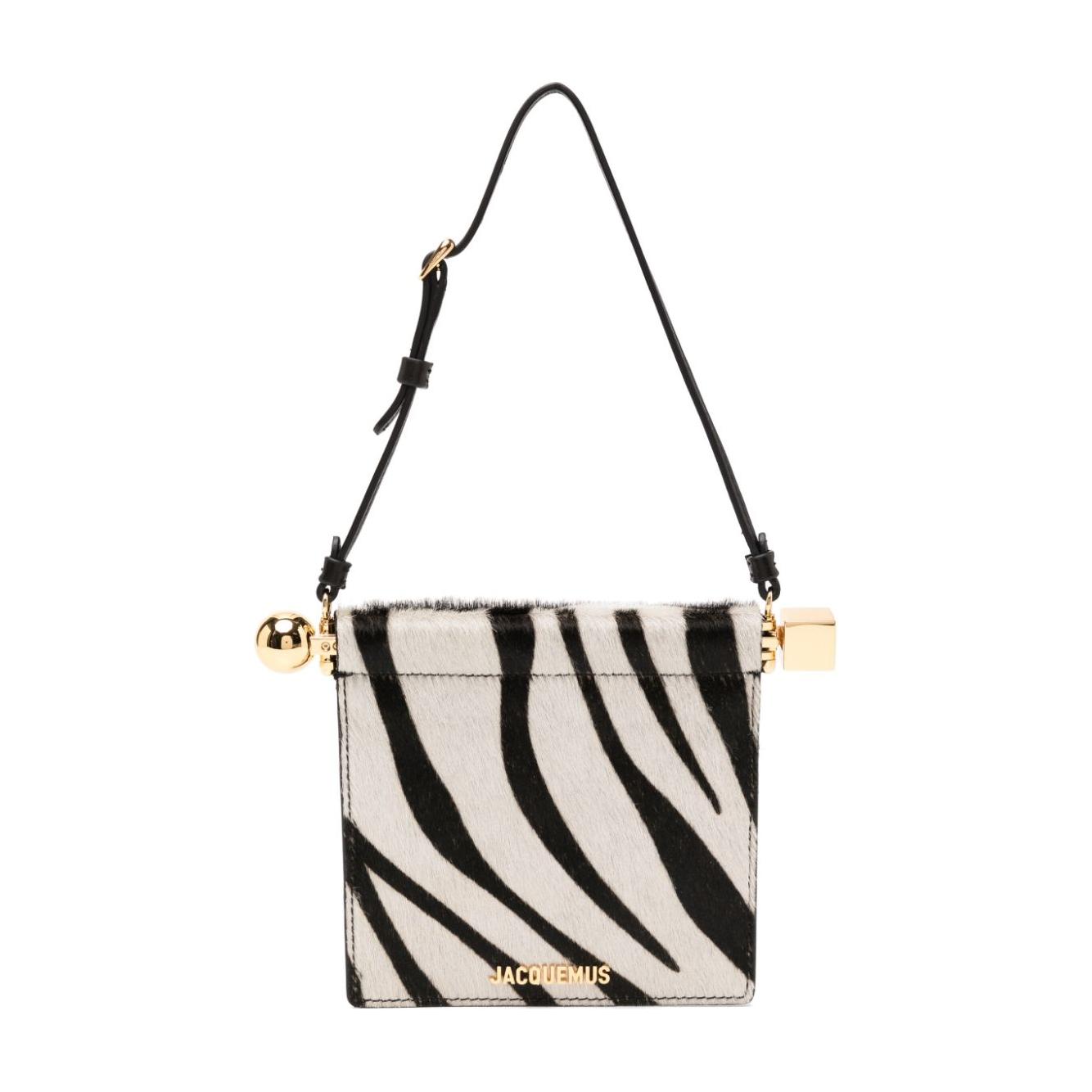 JACQUEMUS The Rond Carré Wallets Zebra Print Wallets JACQUEMUS