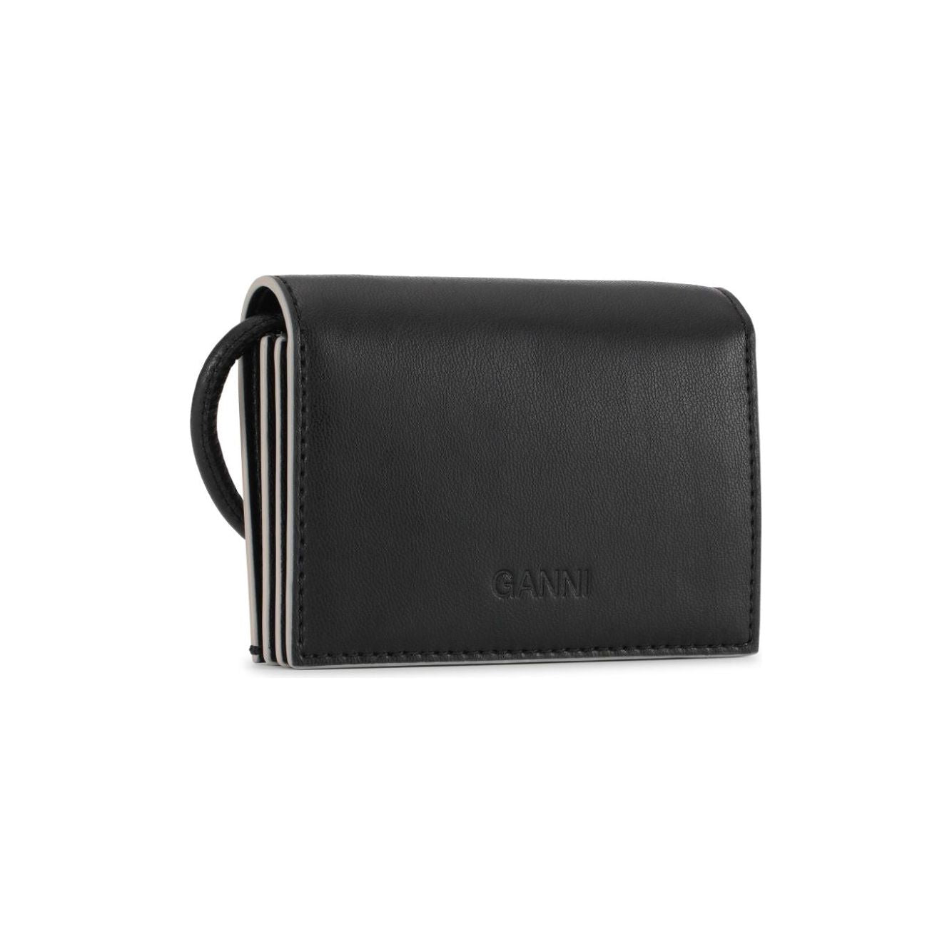 GANNI recycled leather Bag Black