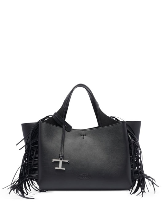 Tod's fringed tote bag women Black Shopper Tod'S