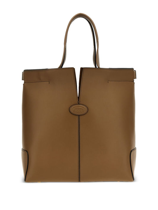 Tod's Woman BROWN Di Bag Folio in Leather Shopper Tod'S