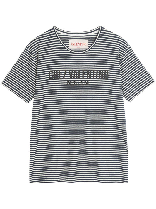 Valentino Chez Valentino striped jersey T-shirt Topwear Valentino