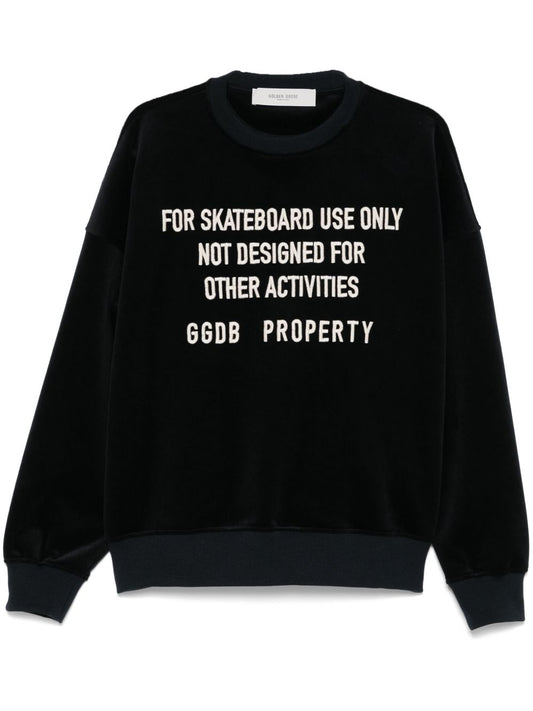 Golden Goose crew neck sweatshirt with embroidered lettering