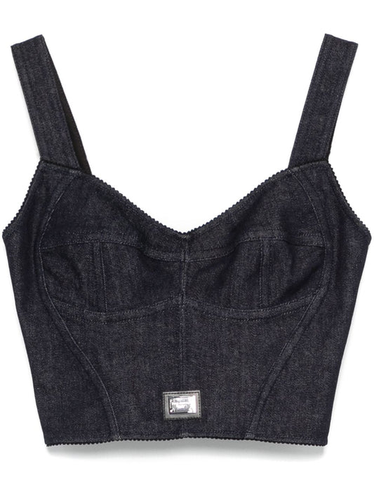 Dolce & Gabbana denim corset top