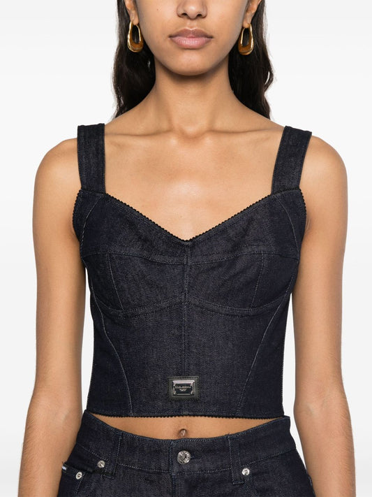 Dolce & Gabbana denim corset top