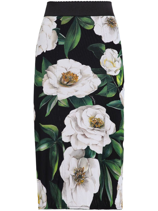 Dolce & Gabbana Floral print elastic pencil skirt