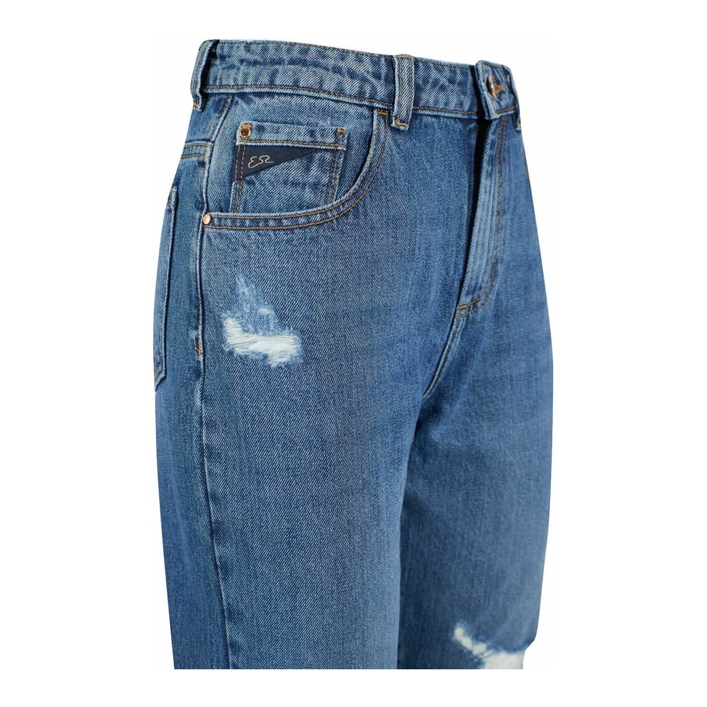 Yes Zee Blue Cotton Women Jeans Yes Zee