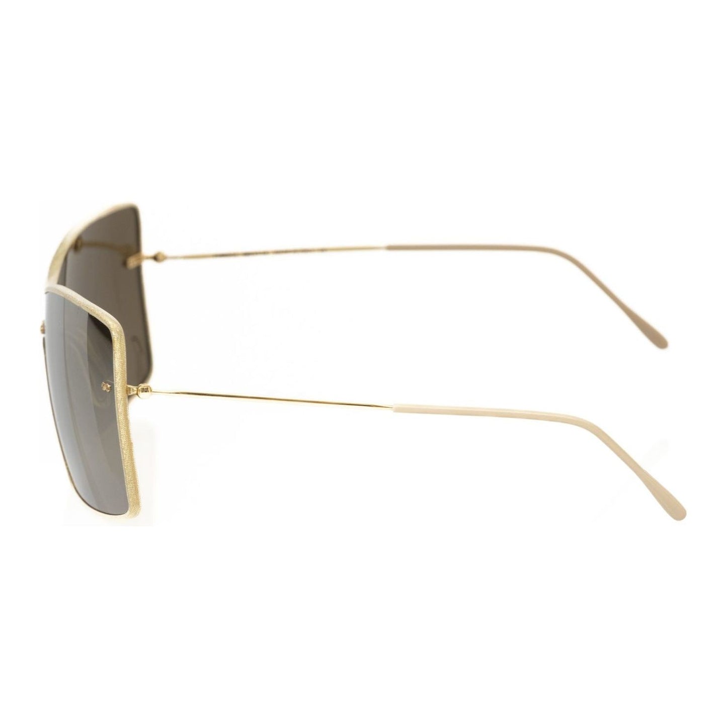 Frankie Morello Gold Metallic Sunglasses for Women Frankie Morello