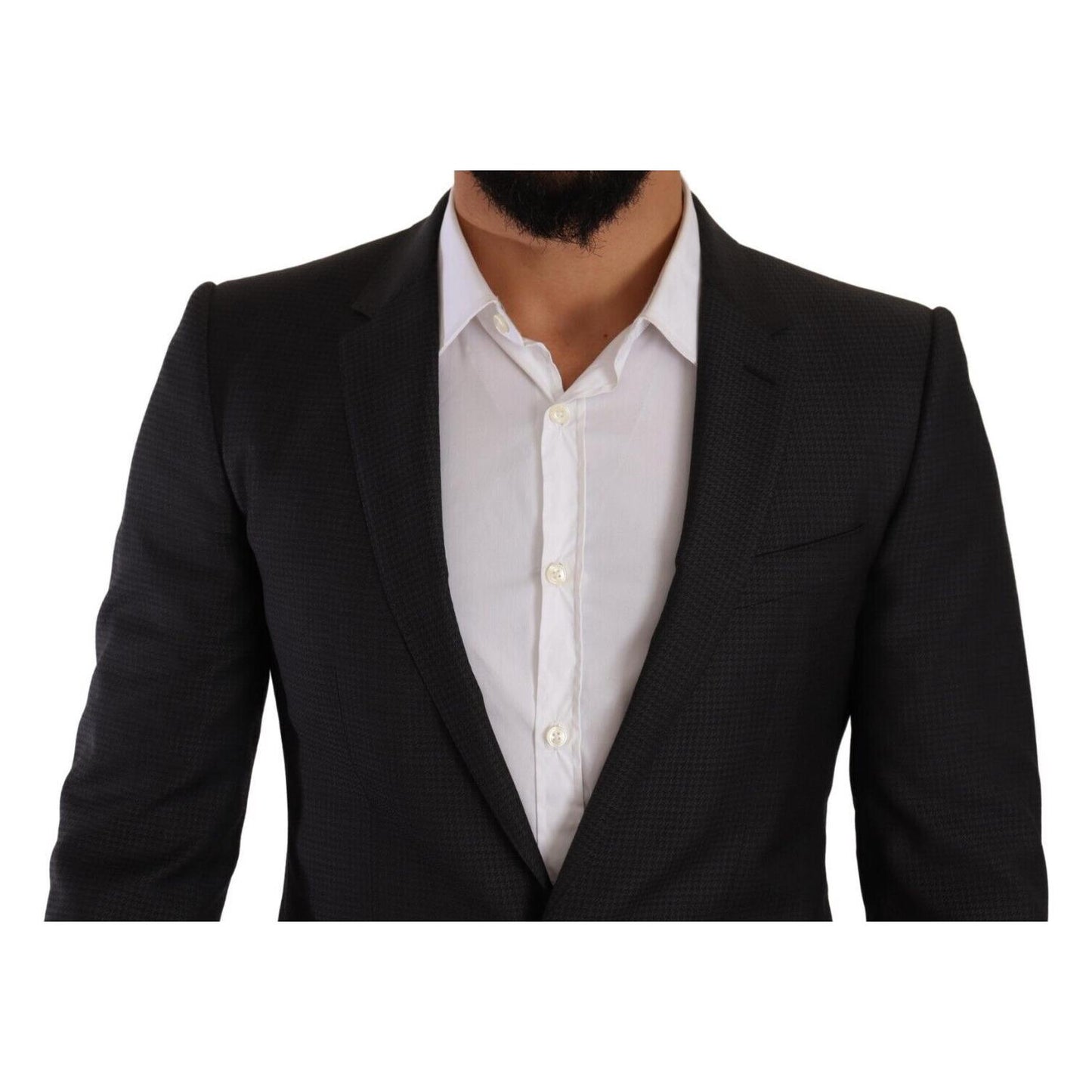 Dolce & Gabbana Elegant Black Wool Martini Suit Dolce & Gabbana