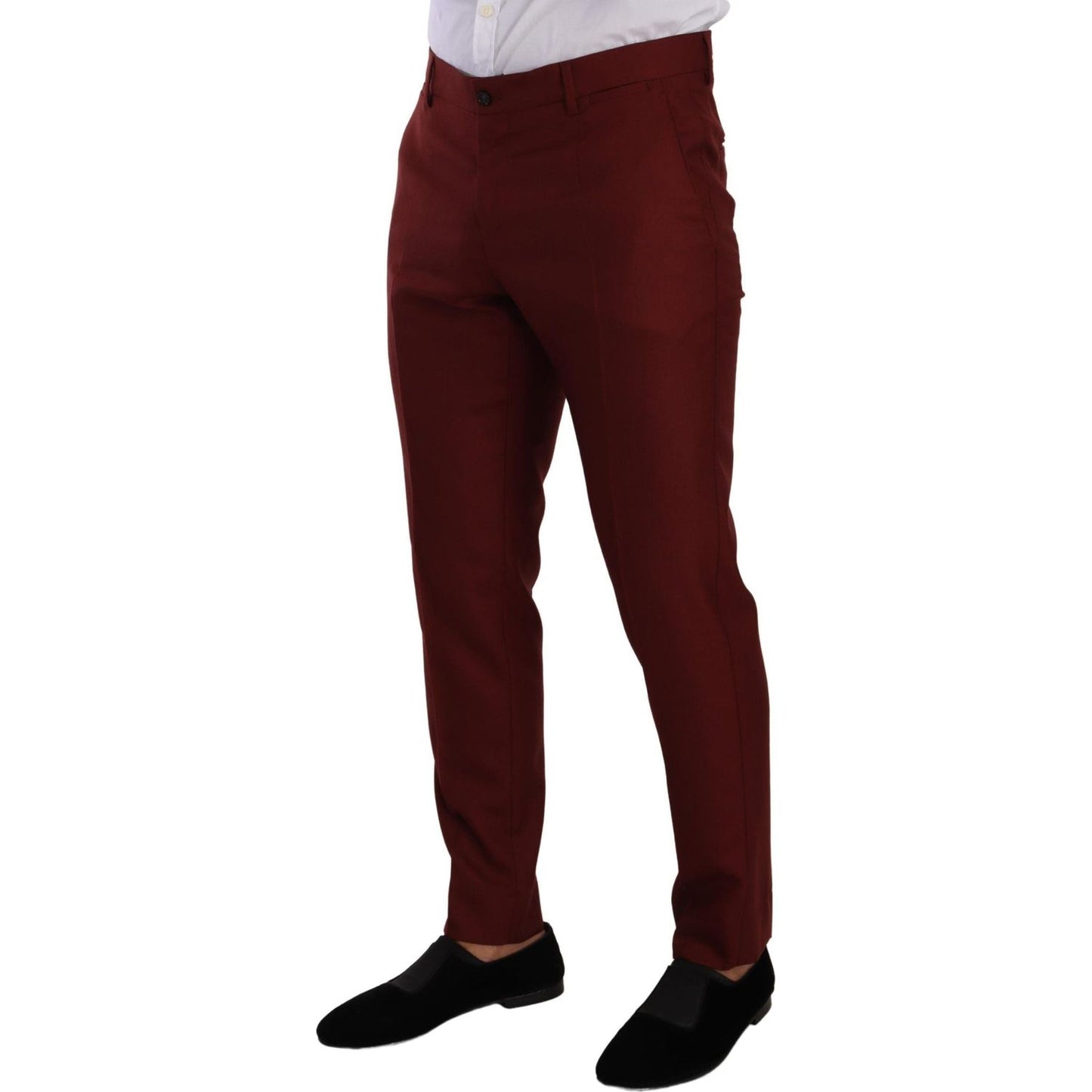 Dolce & Gabbana Elegant Cashmere-Silk Red Dress Pants Dolce & Gabbana