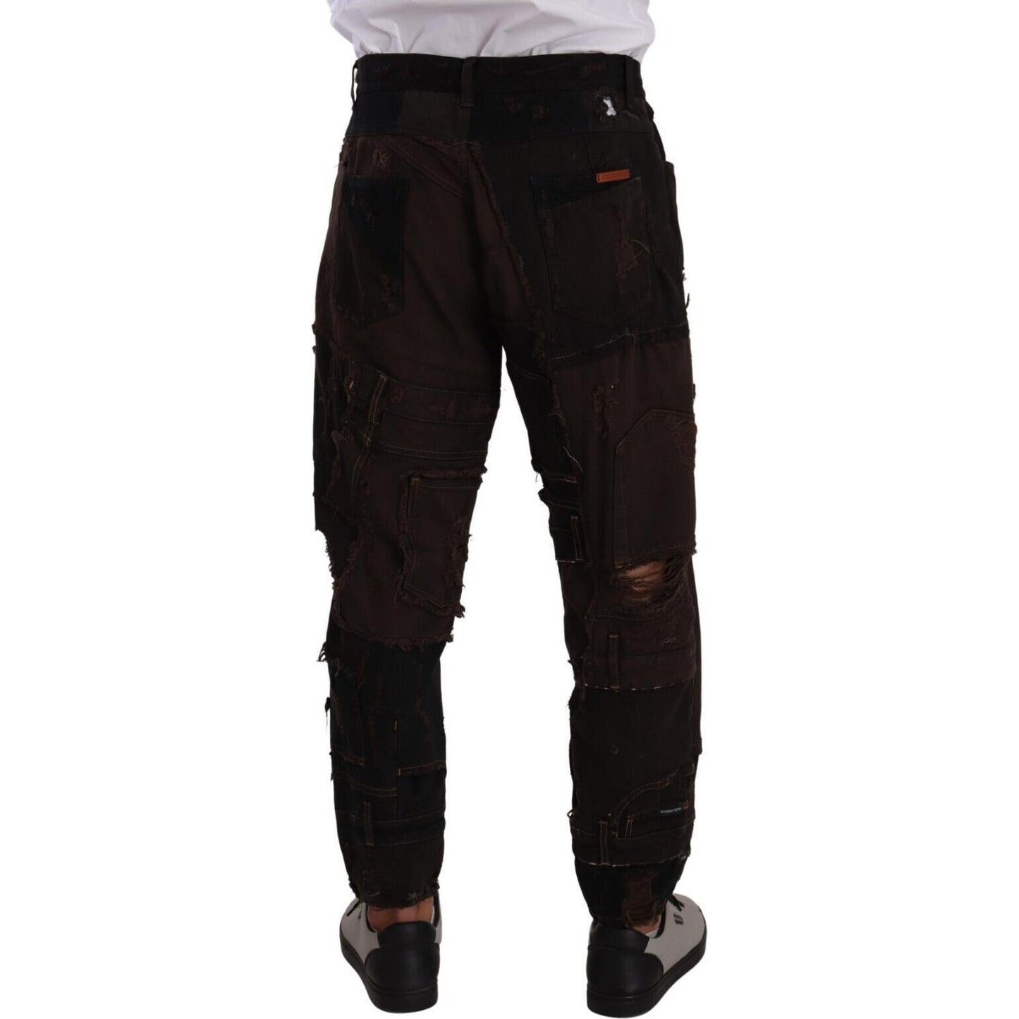 Dolce & Gabbana Elegant Distressed Patchwork Denim Jeans Dolce & Gabbana