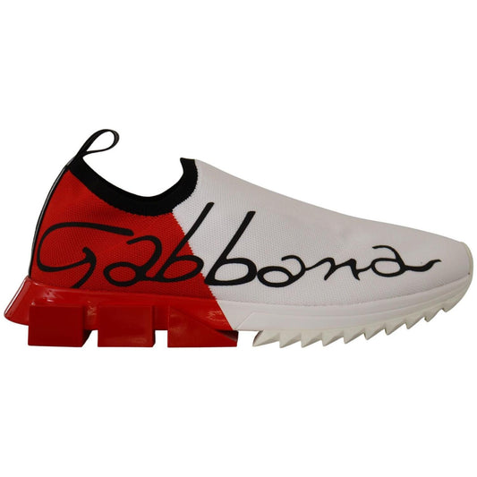 Dolce & Gabbana White Red Sorrento Sandals Sneakers Dolce & Gabbana