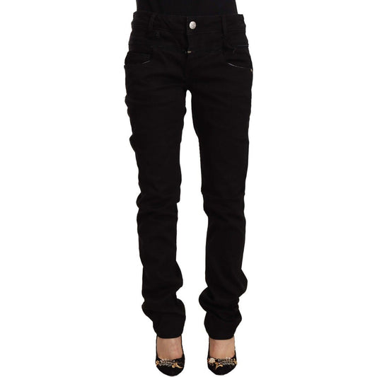 Acht Chic Black Low Waist Skinny Jeans Acht