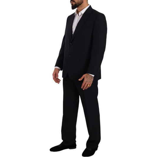 Domenico Tagliente Elegant Blue Two-Piece Deconstructed Suit Domenico Tagliente