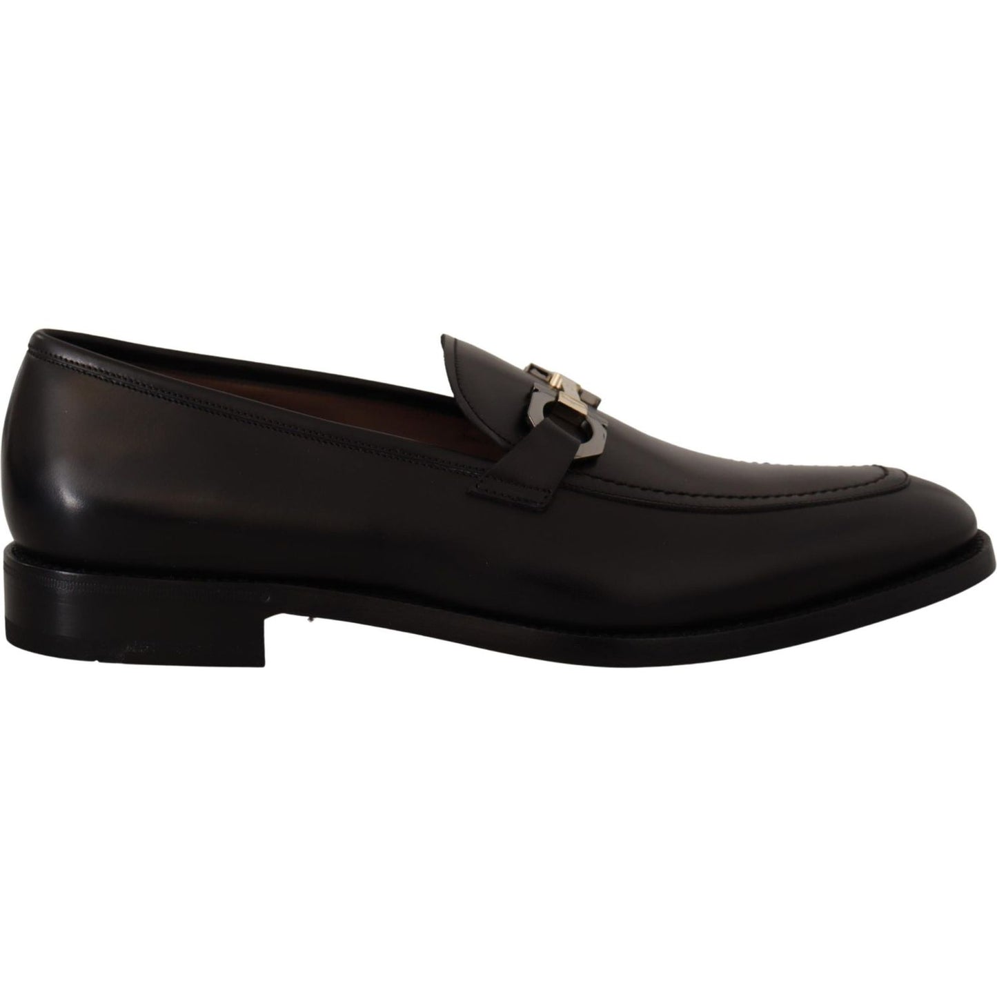 Salvatore Ferragamo Suave Black Leather Gancio Bit Loafers Dress Shoes Salvatore Ferragamo