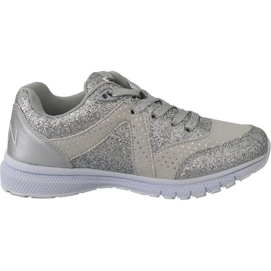 Plein Sport Chic Silver Runner Jasmines Sneakers Plein Sport