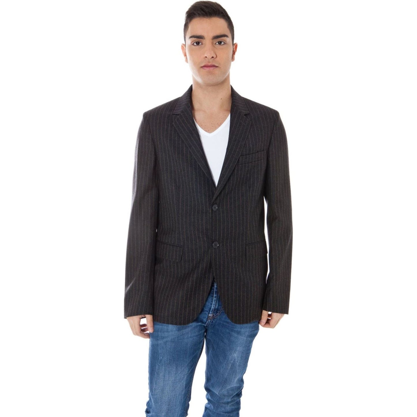 Calvin Klein Gray Wool Men Jacket Calvin Klein