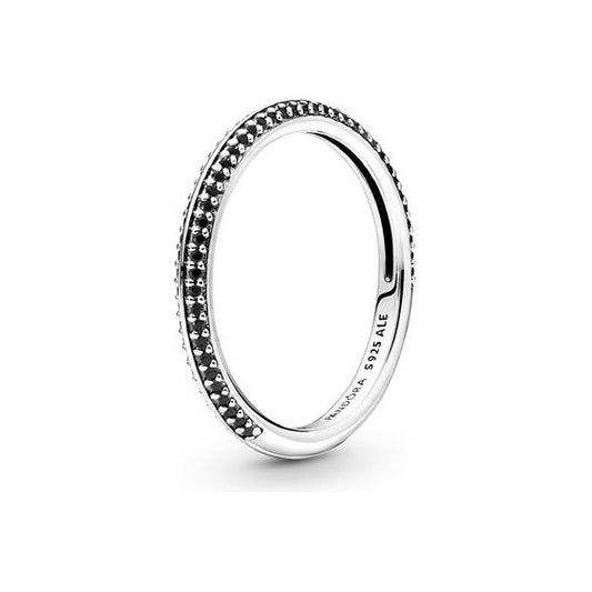 PANDORA JEWELS Mod. ME COLLECTION BLACK PAVE - RING - Size 54 Ring PANDORA